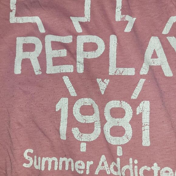 Replay Women's White and Pink T-shirt - Picture 6 of 7